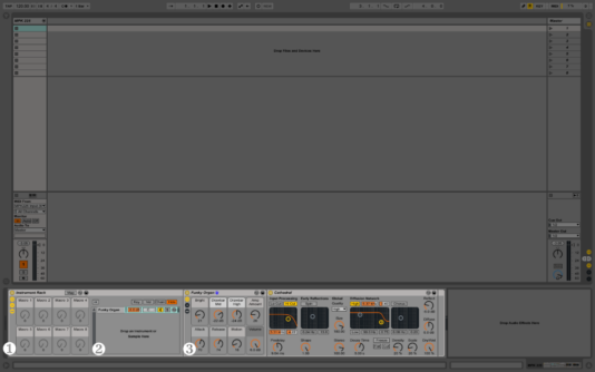 Screenshot of an expanded Live Instrument Rack