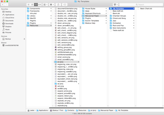 “_My Template” folder created in the Finder.