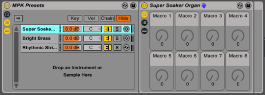 The Chain List of an Instrument Rack.